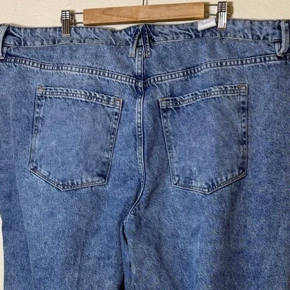 New Good American Women Jeans Indigo Acid Wash 22 Good Ease Solution Wide Leg - Picture 5 of 11